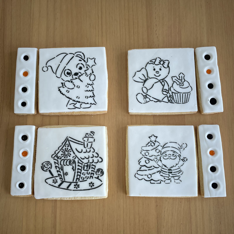 Biscuits à peindre de Noël