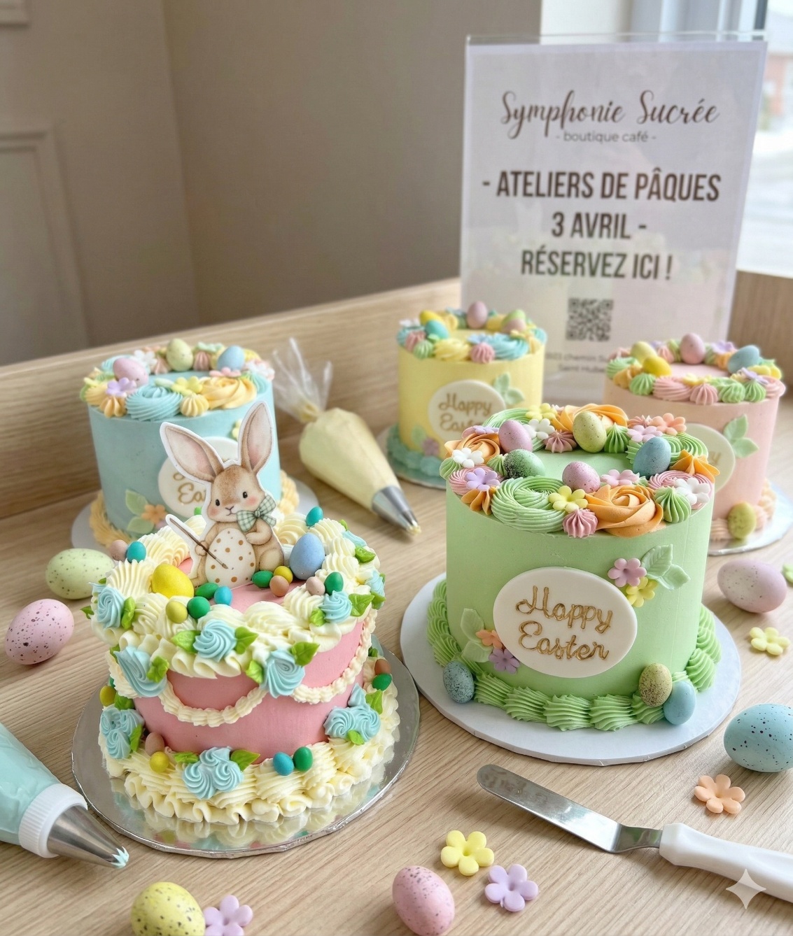 Décoration de mini-gâteau de Pâques